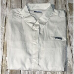 NWT Columbia PFG women's Vented Tamiami Short Sleeve Shirt.‎  White Size XL